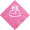 Party Princess Custom Napkin, White Foil