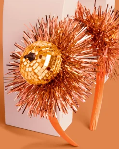 Party Pumpkin Headband - disco + fringe headband