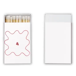 Pasta Party Custom Matchboxes, Red Foil