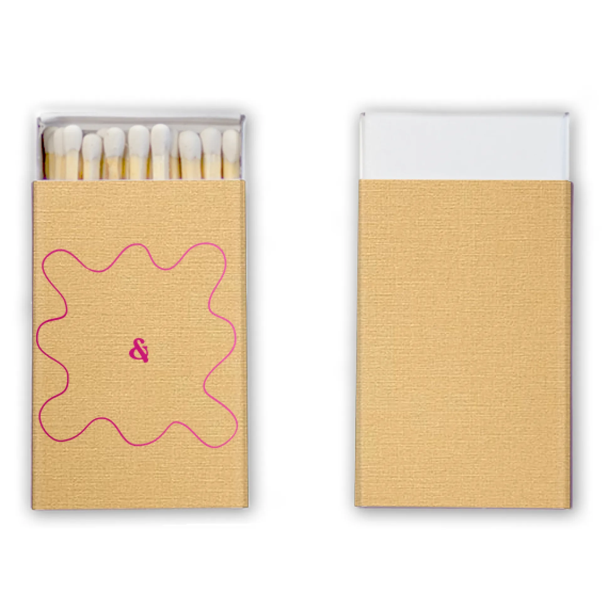 Pasta Party Custom Matchboxes, Fuchsia Foil