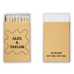 Pasta Party Custom Matchboxes, Black Foil