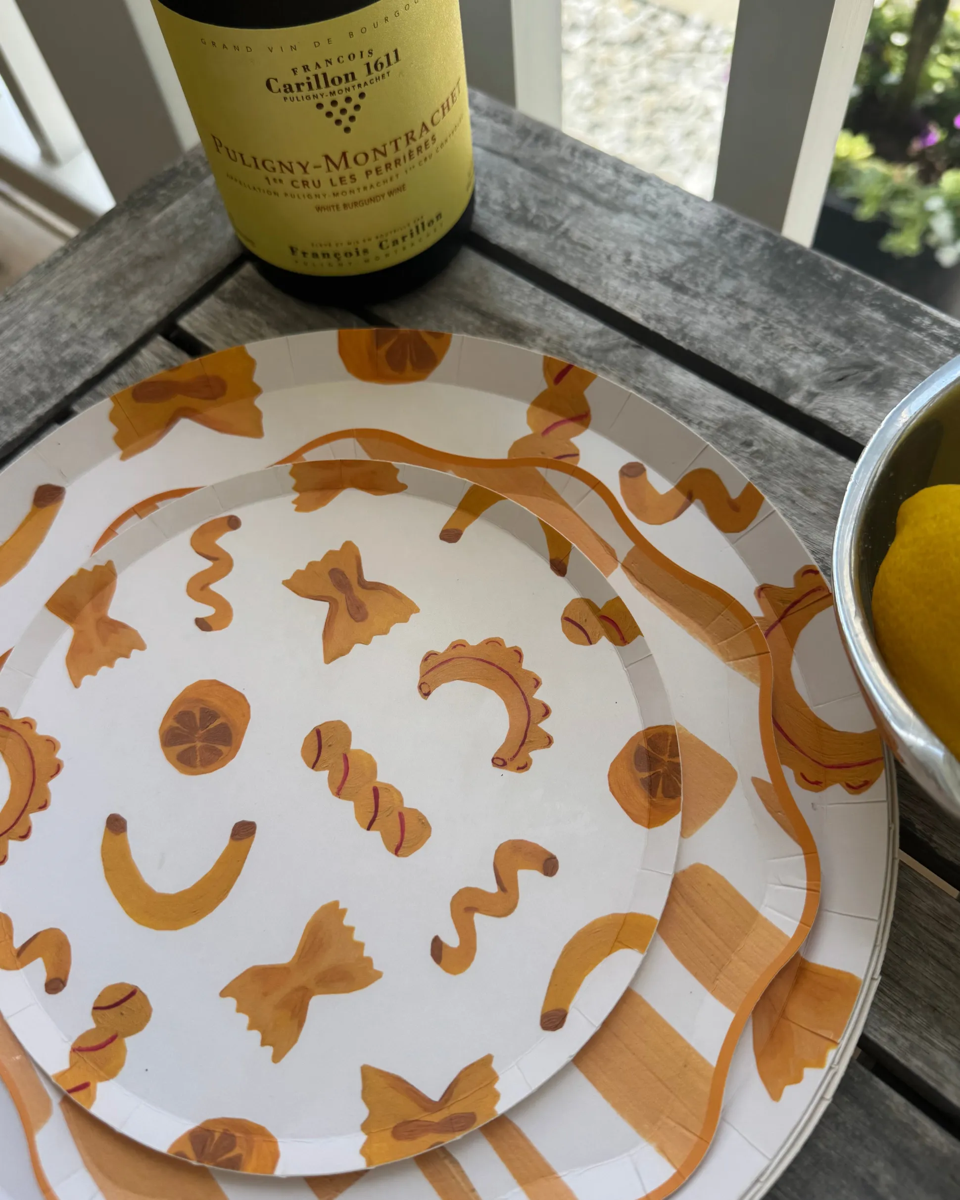 Pasta Party Dinner Plate Set - set of 12