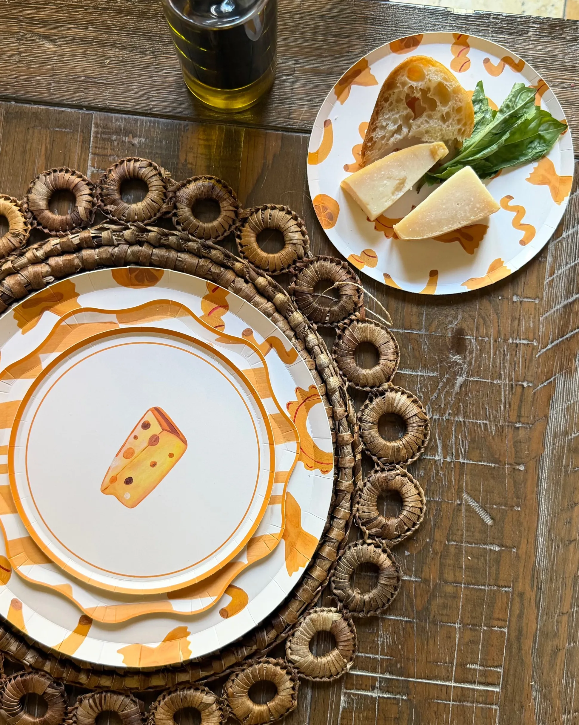 Pasta Party Hors d'Oeuvres Plate Set - set of 12