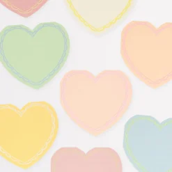 Pastel Heart Large Napkins, Pack of 16