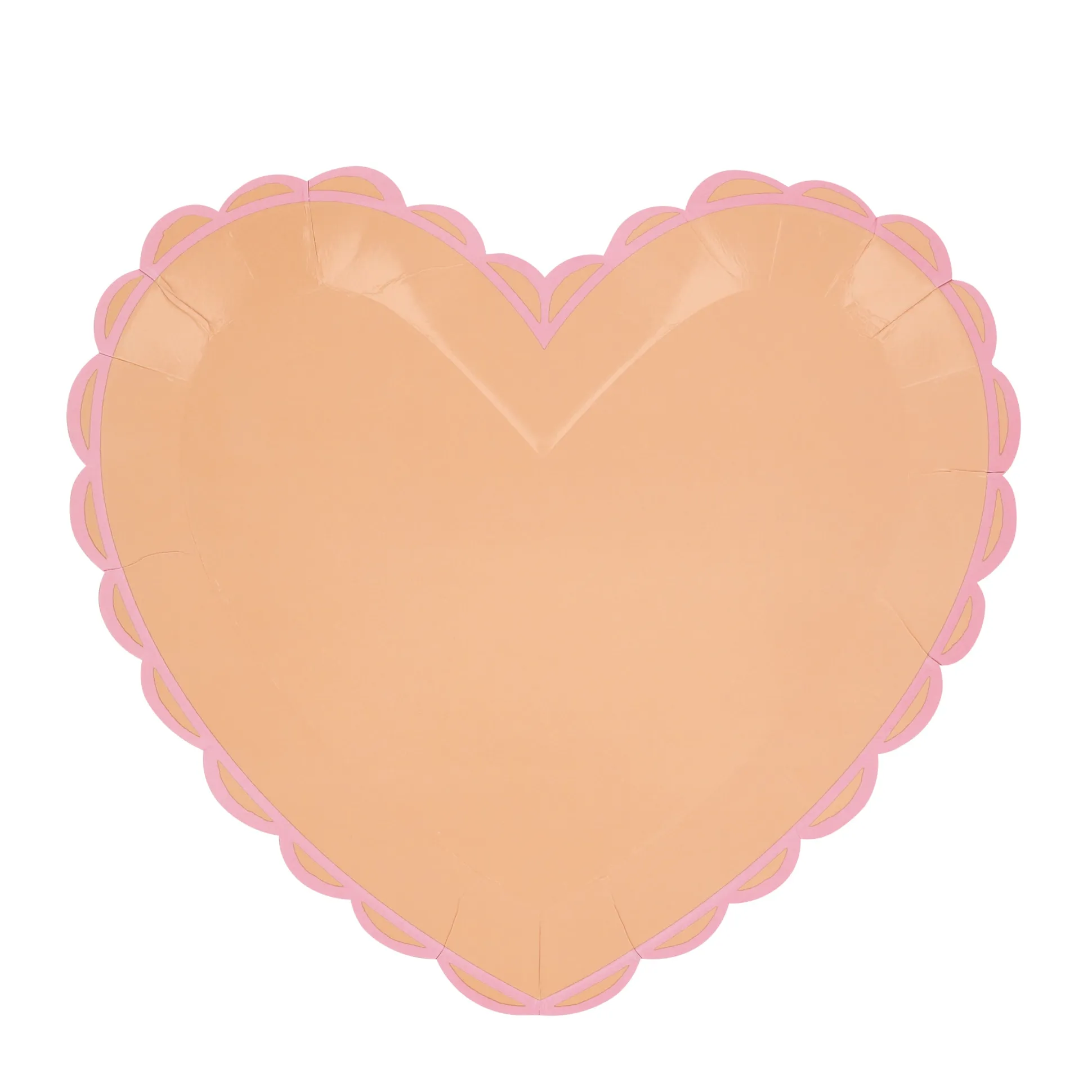 Pastel Heart Large Plates, Pack of 8