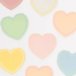 Pastel Heart Small Napkins, Pack of 16