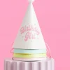 Pastel Party Hats - 13 glitter paper hats