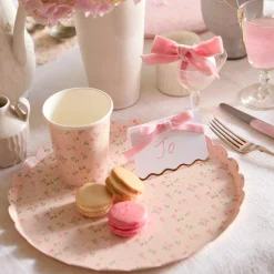 Pastel Velvet Bow Placecards, Pack of 6