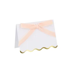 Pastel Velvet Bow Placecards, Pack of 6