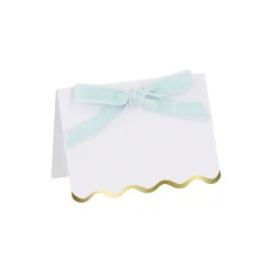 Pastel Velvet Bow Placecards, Pack of 6