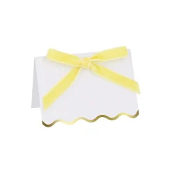 Pastel Velvet Bow Placecards, Pack of 6