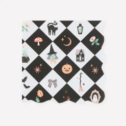 Patchwork Halloween Large Napkins (x 16)