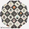 Patchwork Halloween Reusable Large Plates (x 4)