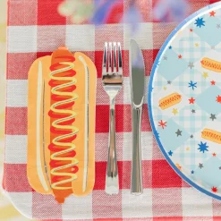 Patriotic Hot Dog Die-Cut Guest Napkins, Pack of 16