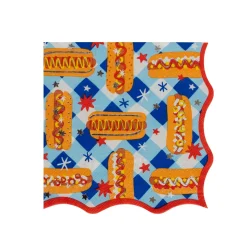 Patriotic Hot Dog Large Napkins, Pack of 16