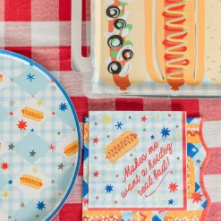 Patriotic Hot Dog Large Napkins, Pack of 16