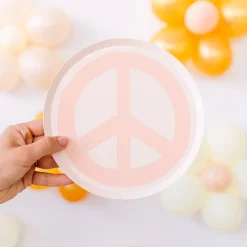 Peace & Love Peace Dessert Plates, Pack of 8
