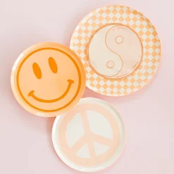 Peace & Love Peace Dessert Plates, Pack of 8