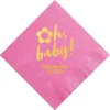 Personalized Oh Baby! Napkin, Gold Foil