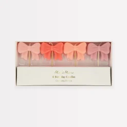 Pink Bow Candles, Pack of 2