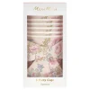Pink Chintz Bow Cups, Set of 8