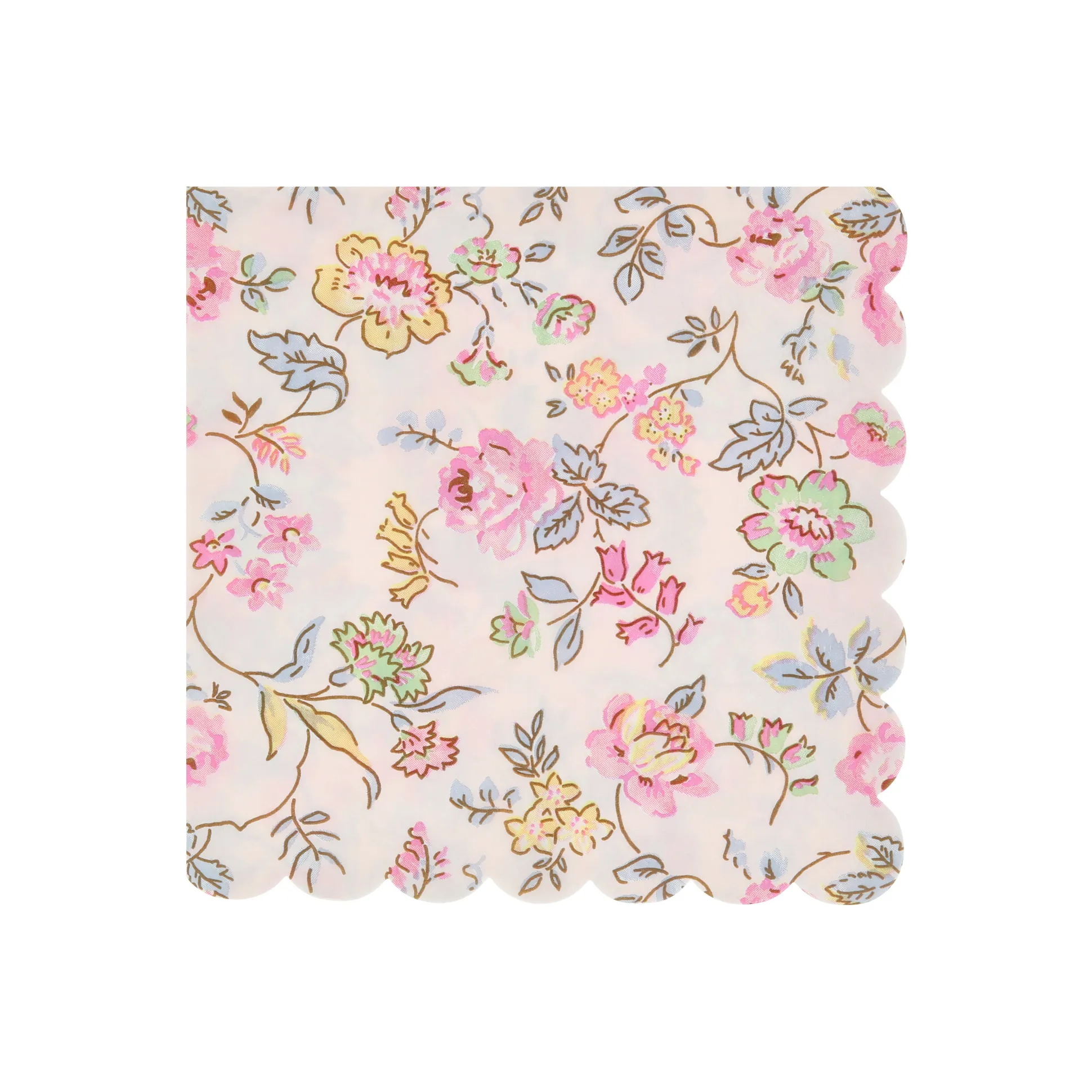 Pink Chintz Large Napkins, Set of 16