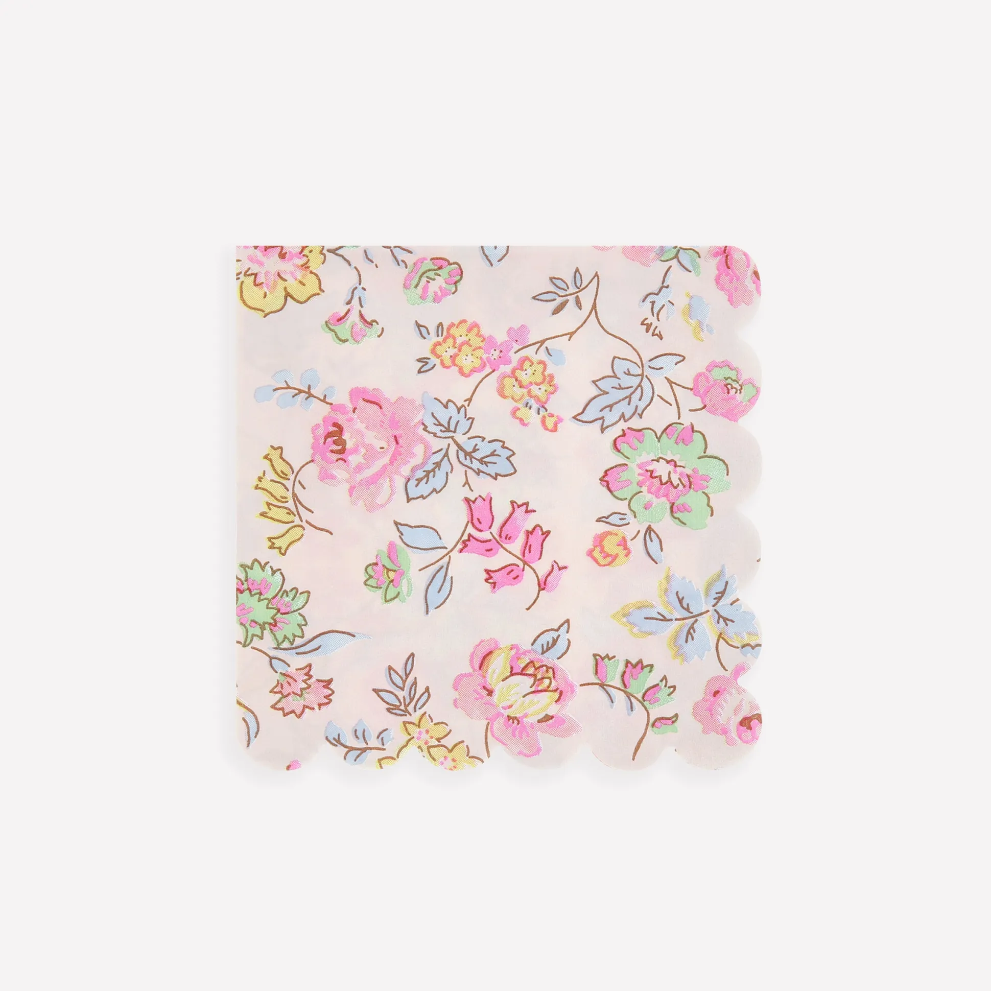 Pink Chintz Small Napkins, Set of 16