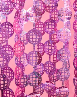 Pink Disco Curtain - Iridescent Foil Curtain