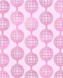 Pink Disco Curtain - Iridescent Foil Curtain