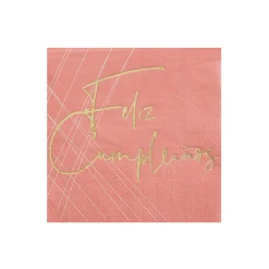 Pink Feliz Cumpleaño Cocktail Napkins, Pack of 20