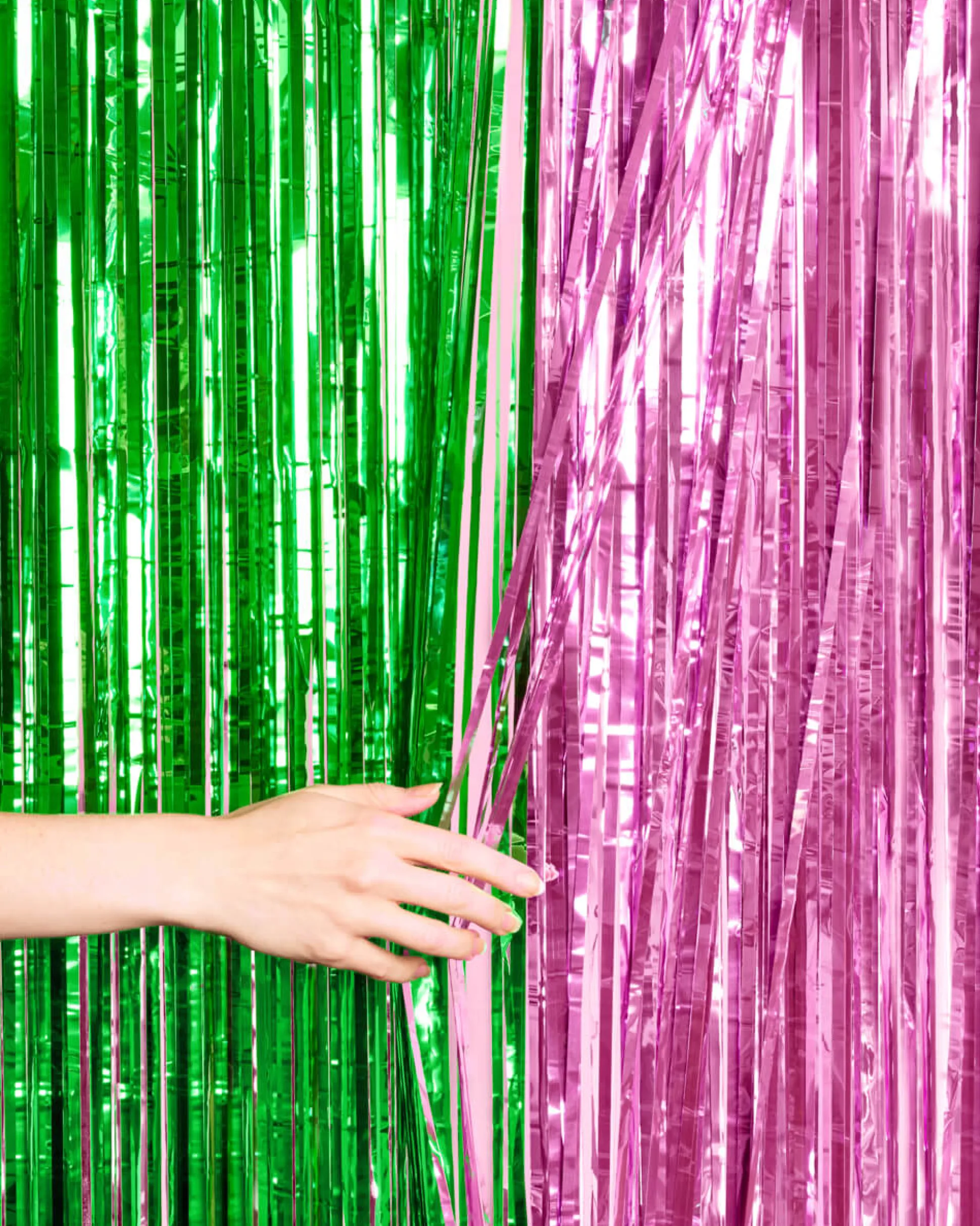Pink & Green Curtain