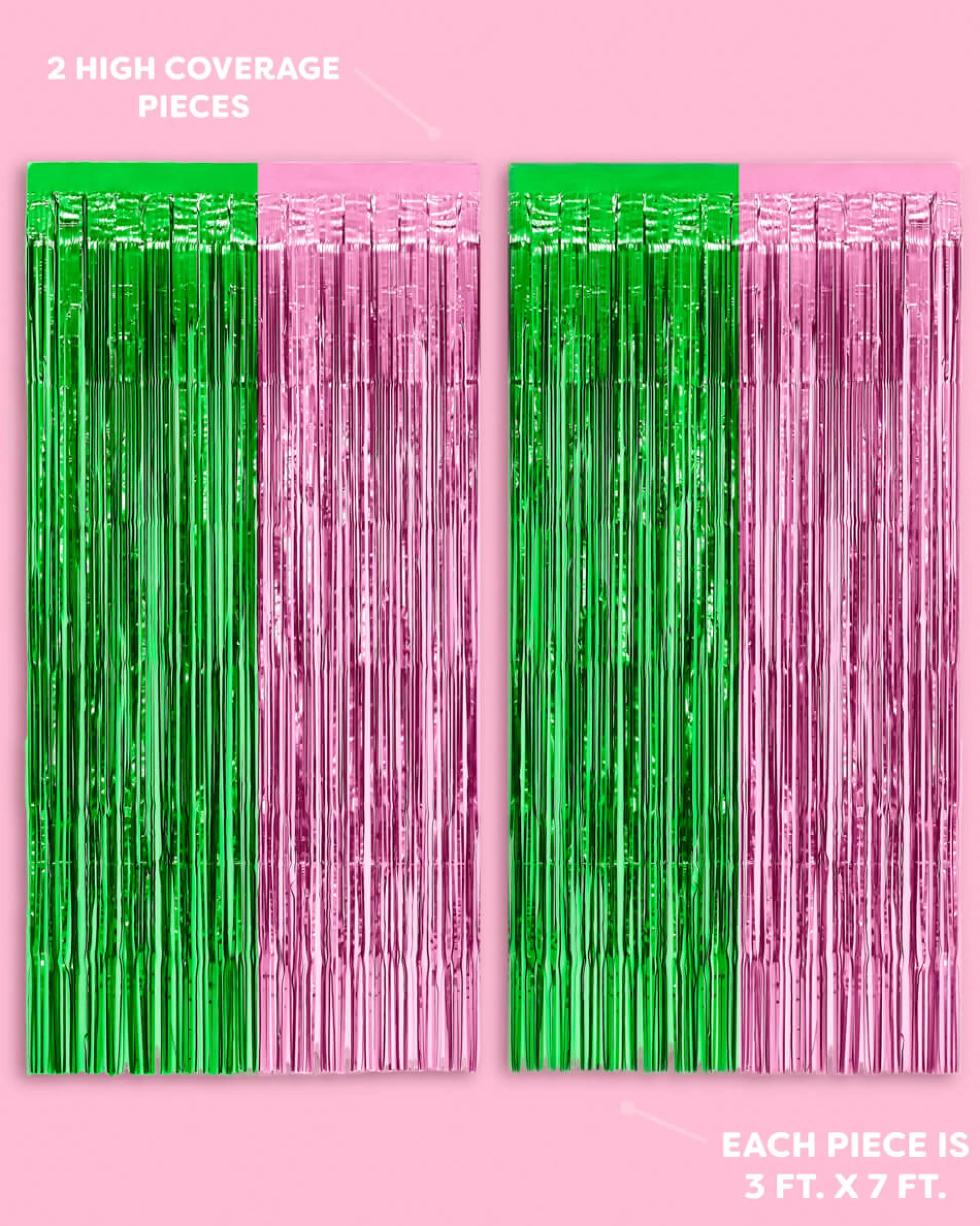 Pink & Green Curtain