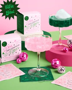 Pink + Green Glitter Bombs - 4 cotton candy glitter bombs