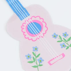 Pink Guitar Shaped Napkins (x 16)