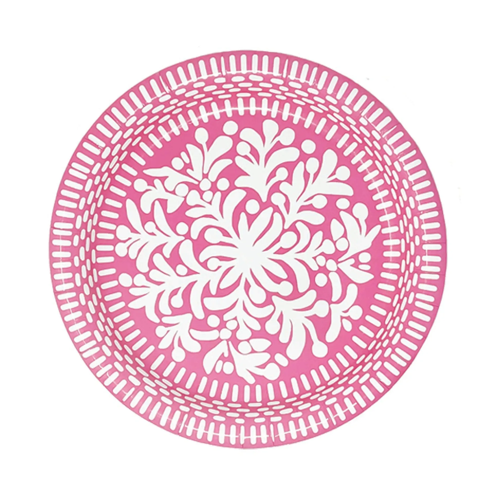Pink Paper Plates, Set of 8