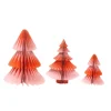 Pink & Red Christmas Tree Honeycomb Set