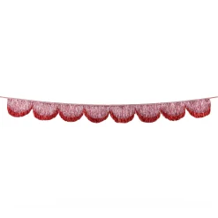 Pink Tinsel Scallop Garland