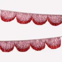 Pink Tinsel Scallop Garland