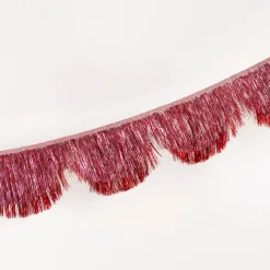 Pink Tinsel Scallop Garland