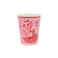 Pink Vintage Botanical Cups, Set of 8
