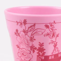 Pink Vintage Botanical Reusable Cups (x 4)