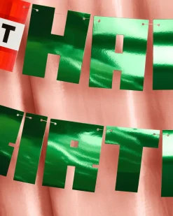 Pixel Mining Birthday Banner - mirrored green banner