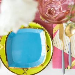 Posh Blue My Mind Dessert Plates, Pack of 8