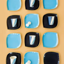 Posh Blue My Mind Dinner Plates, Set of 8