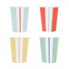 Preppy Stripe Cups, Pack of 8