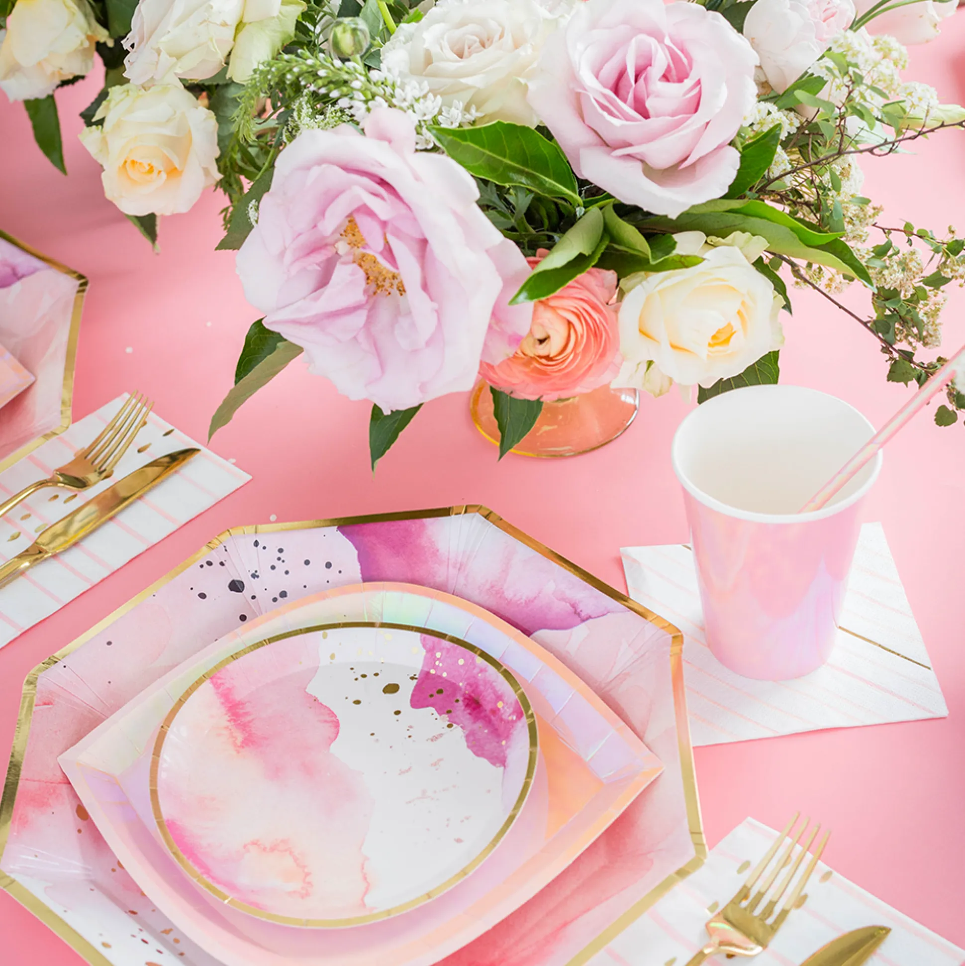 Pretty in Pink Charger Plates, Pack of 8