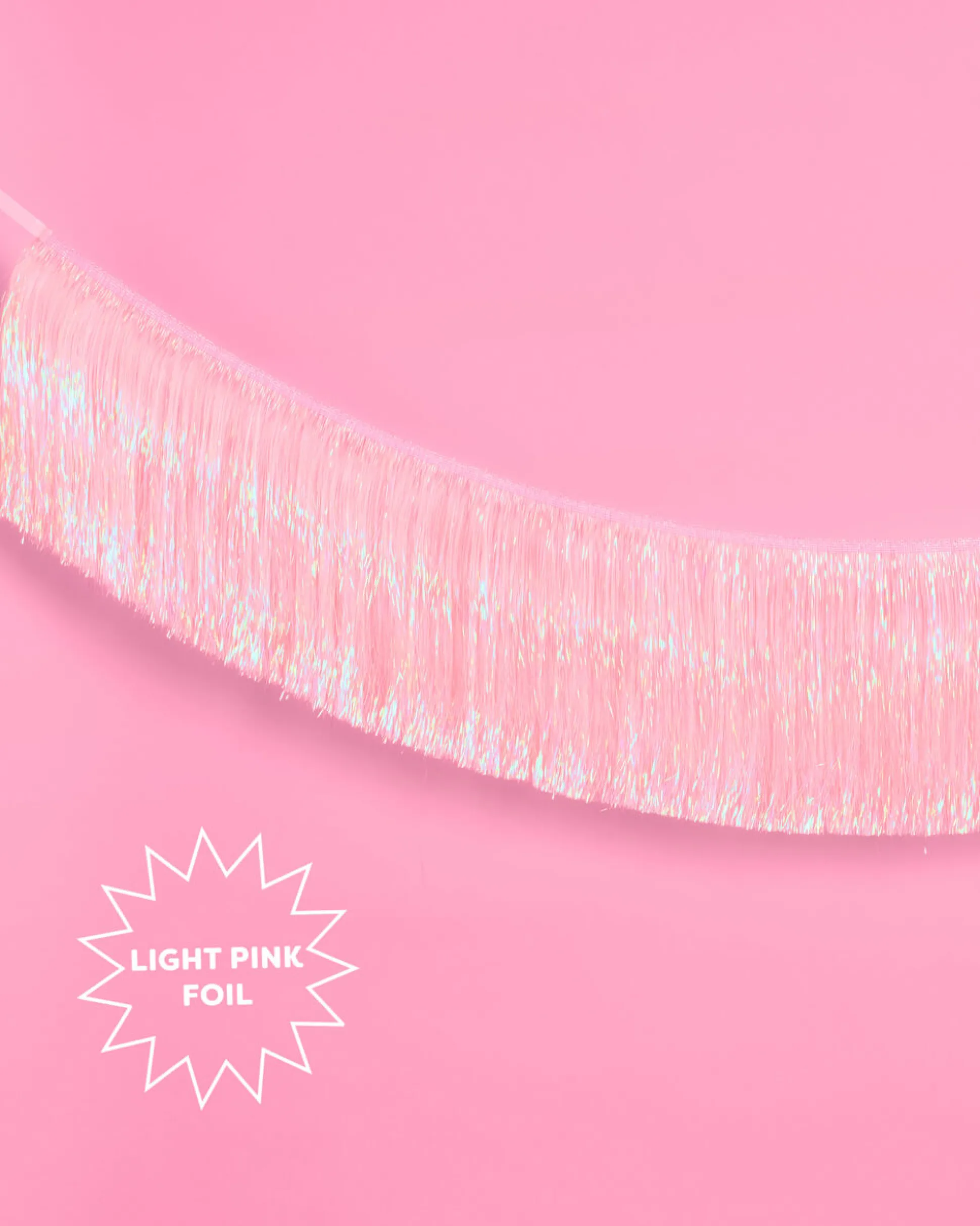 Pretty in Pink Fringe - light pink fringe banner