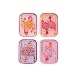 Queens Card Dinner Plates, Pack of 8