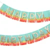 Rainbow Happy Birthday Fringe Banner