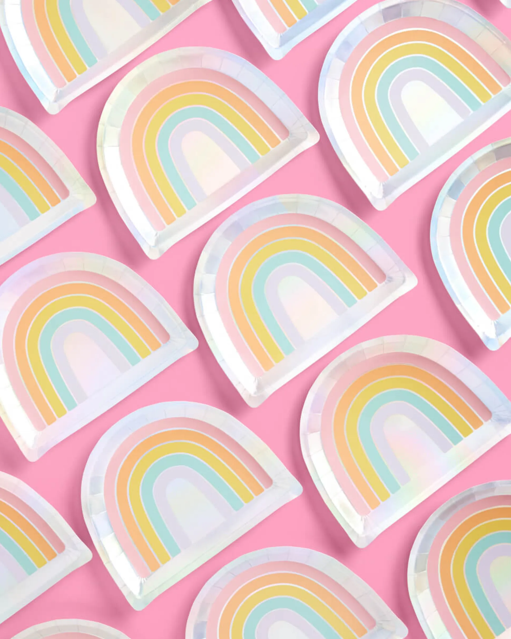 Rainbow Plates, Pack of 25